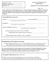 Access Mychart Form Fill Out And Sign Printable Pdf