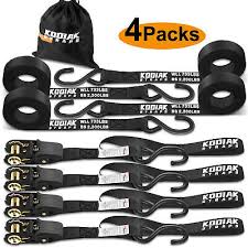 4 Pack Ratchet Tie Down Straps 1in X