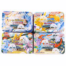 42Pcs/box Pokemon TCG: Sun & Moon Cosmic Eclipse Metal Box Gold Card  Evolutions Anime Collectible Trading Card Set Toys|Expression & Emotion