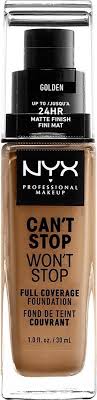nyx can t stop won t stop full coverage foundation golden 30ml