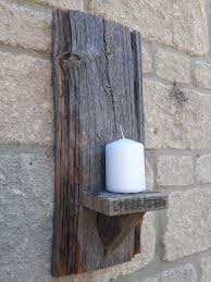 Wood Sconce Candle Holder Wall Mounted