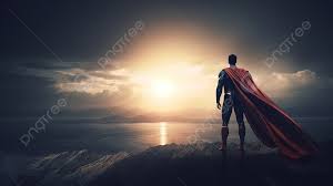dark figure of superman standing on a