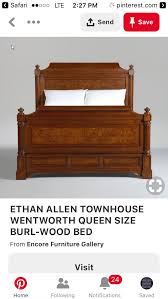 Ethan Allen Real Wood Queen Bed Frame