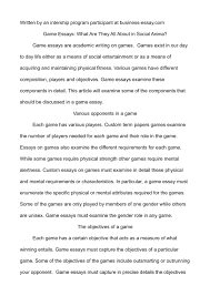 calam eacute o game essays what are they all about in social arena 