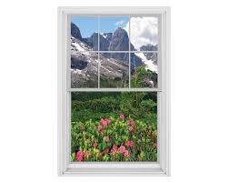 Mountain View 3d Window Wall Decal