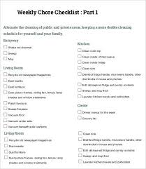 Weekly Chore Checklist Under Fontanacountryinn Com