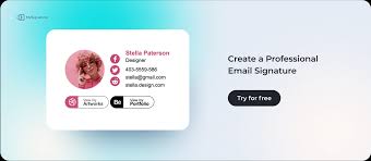 how to create html email signature