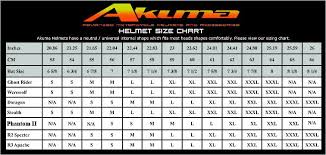 Akuma Size Chart
