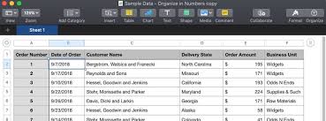data like pivot tables in numbers