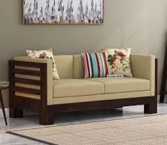 Hizen Wooden Sofa Wooden Street