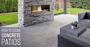 how to clean a concrete patio simple