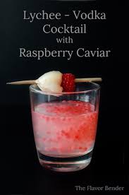 lychee tail with raspberry caviar