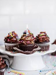 easy chocolate birthday cupcakes fork