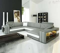 U Shaped Leather Sectional Sofa Set