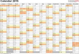 Calendar 2015 Uk With Bank Holidays Excel Pdf Word Templates