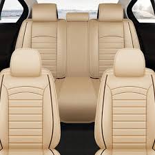 Leather Car 5 Seat Covers Full Set For