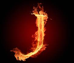 Hd Wallpaper Letter J Fire