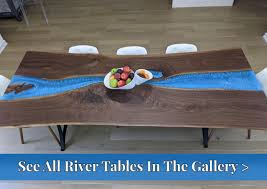 custom live edge epoxy river tables