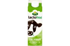 milk lactose free semi skim nutrition