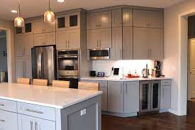 kraftmaid cabinetry pebble grey kitchen