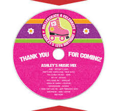 Details About 6 Roller Skate Birthday Party Sparkle Personalized Cd Music Or Photo Labels