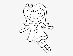 Turn black and white pictures to color in seconds. Download Hd Freckles Clipart Cute Doll Doll Clipart Black And White Transparent Png Image Nicepng Com