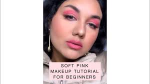 soft pink makeup look for beginners