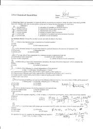 Limiting Reactant Worksheet Answers