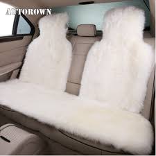 Autorown Natural Sheepskin Car Seat