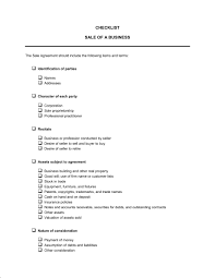 Checklist Sale Of A Business Template Word Pdf By