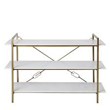 Aria Marble And Brass Shelf Unit