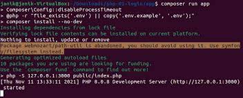 server closes when running php sle