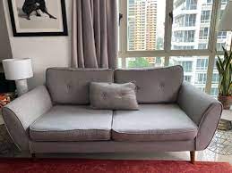 grey fabric 2 seater sofa furniture