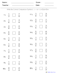 Fractions Worksheets Printable Fractions Worksheets For