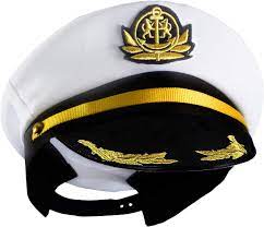 Amazon.com: 趣味派對帽遊艇船長帽– 水手帽、船長帽、海軍海洋帽– 可調整- 服裝配件(白色), 白色: 服裝，鞋子和珠寶