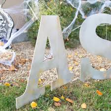 Faux Metal Letters Outdoor Temporary