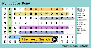 my little pony word search