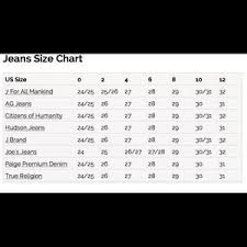 Mek Jeans Size Guide