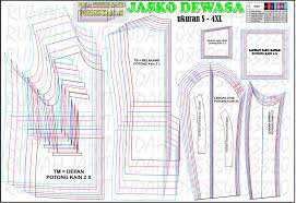 Pola baju anak sederhana dengan aksen pola spiral dibadan depan. Pola Jiplak Jas Koko Dewasa Jasko Lazada Indonesia