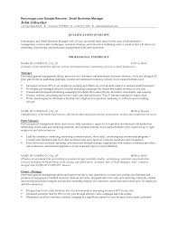 Small Business Manager Resume Templates At