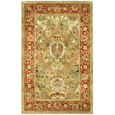 safavieh persian legend light green rust area rug 2 x 3