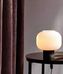 Petite Table Lamp With Opal Lined Glass