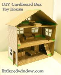 diy cardboard box toy house little