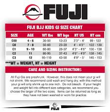 Fuji Size Charts Fuji Sports