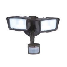 All Pro Outdoor Security Mst18920les Energy Star 180 Degree Motion Activated Twin Head Led Floodlight Bronze