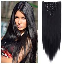 Clip in hair extensions benefits: Natural Black Clip In Hair Extensions 24 Remy Human Hair Weave 165g Glam Hair Extensions Clip In Hair Extensions Black Hair Extensions Straight Hairstyles