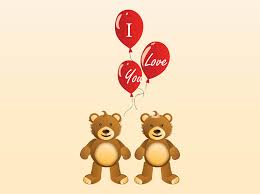 valentine teddy bears vector art