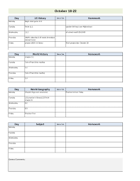 20 College Student Planner Template Simple Template Design