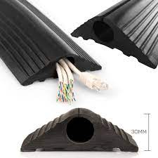 heavy duty rubber cable protector black