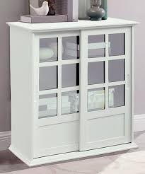 marcal white glass sliding door cabinet